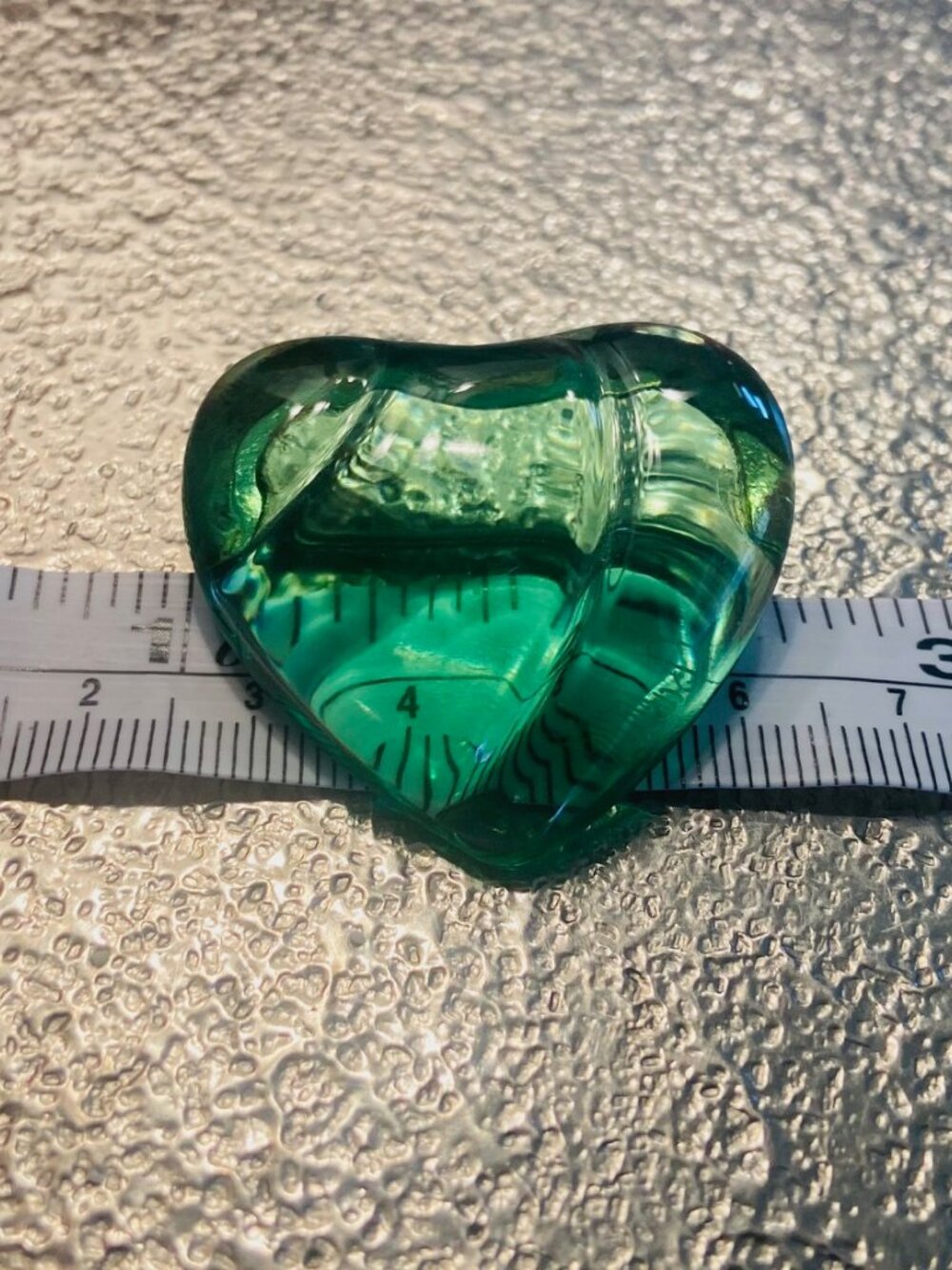 Baccarat Green Heart Pin